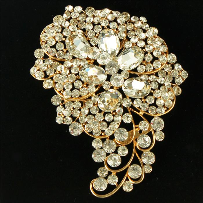 Crystal Chunky Brooch