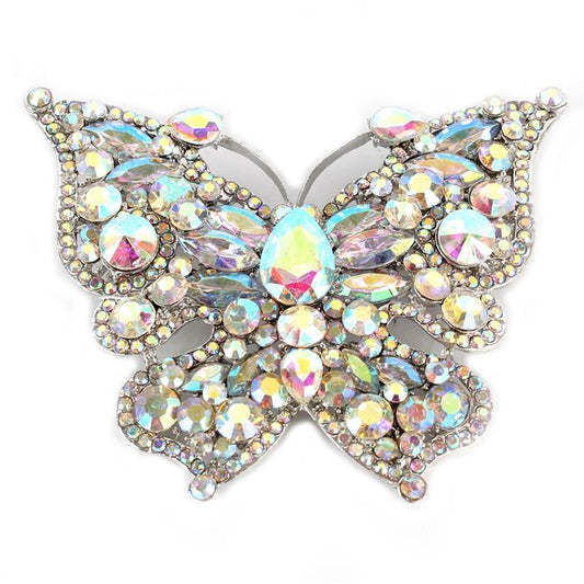 Crystal Butterfly Brooch