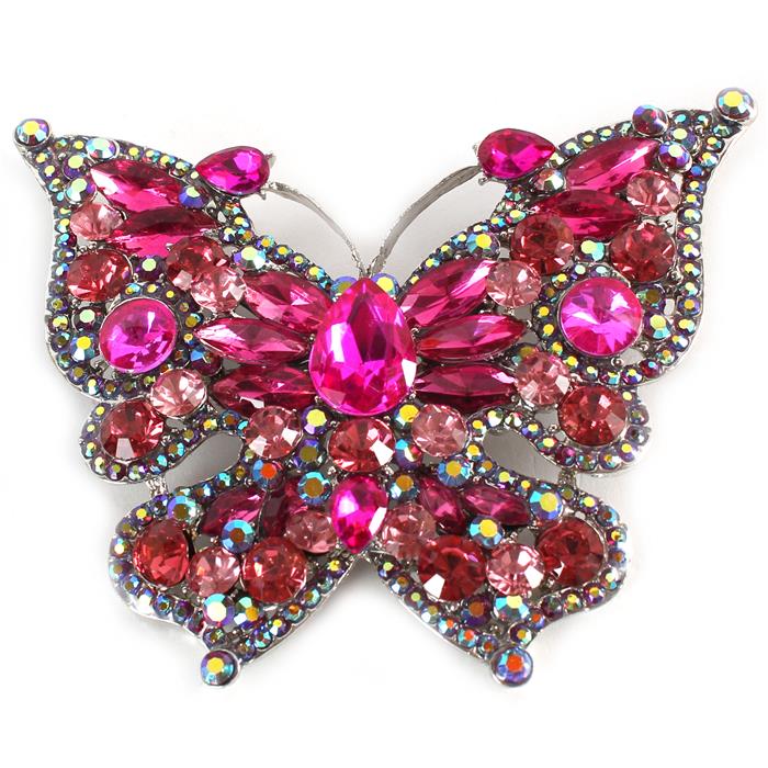 Crystal Butterfly Brooch