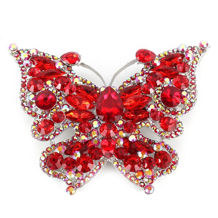 Crystal Butterfly Brooch