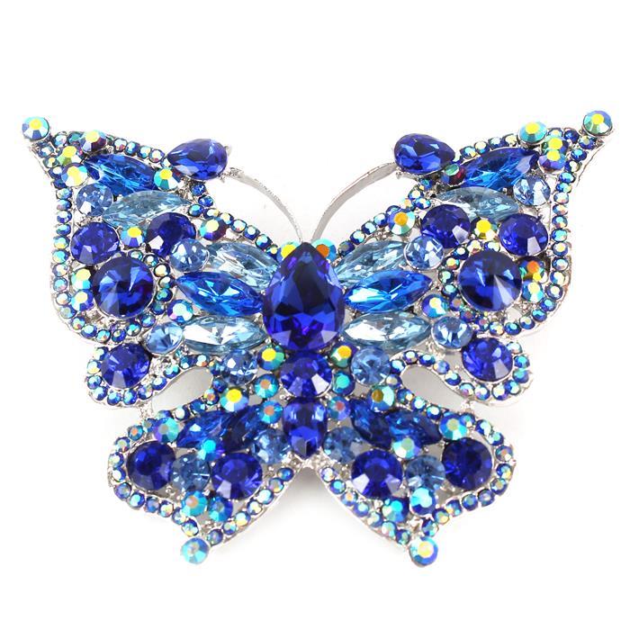 Crystal Butterfly Brooch