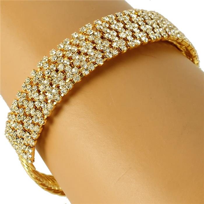 Rhinestones Casting Bangle