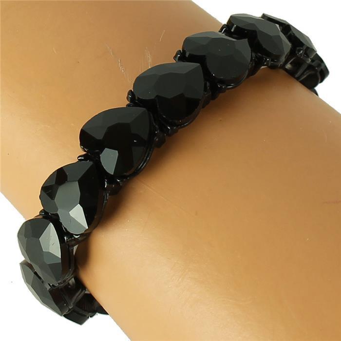 Crystal Heart Stetch Bracelet