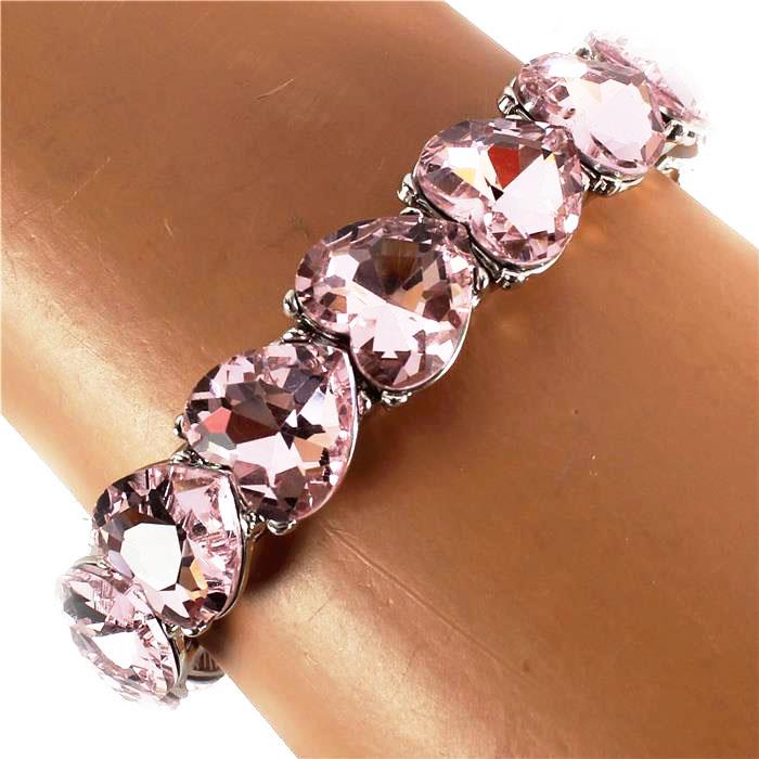 Crystal Heart Stetch Bracelet