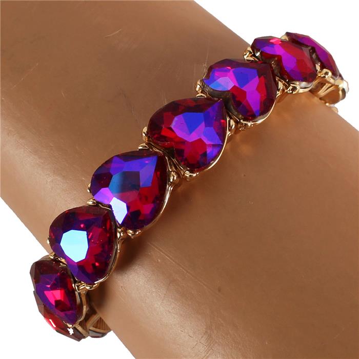 Crystal Heart Stetch Bracelet