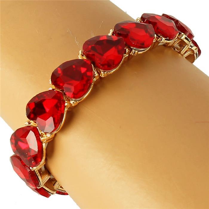 Crystal Heart Stetch Bracelet