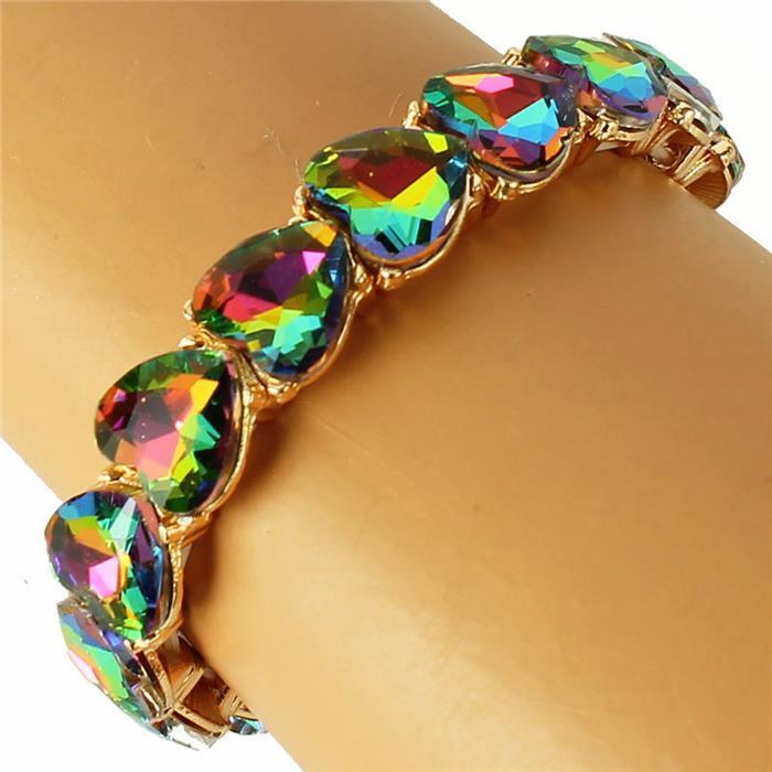 Crystal Heart Stetch Bracelet