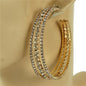 Rhinestones Layereds Hoop Earring