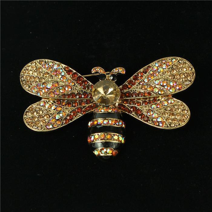 Crystal Bee Brooch