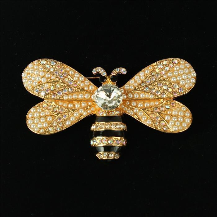 Crystal Bee Brooch