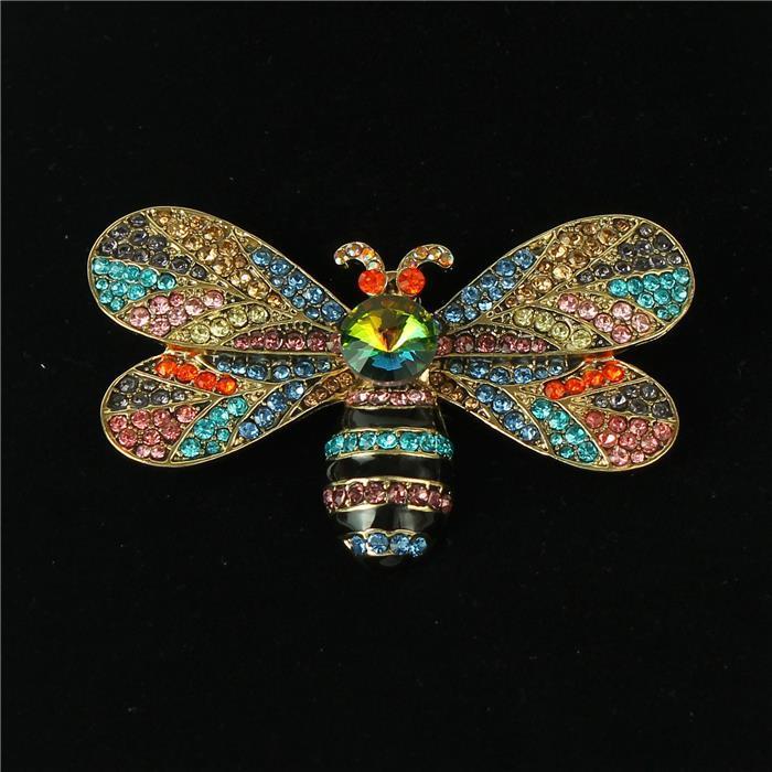 Crystal Bee Brooch