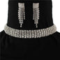 Rhinestones Casting Choker Necklace Set