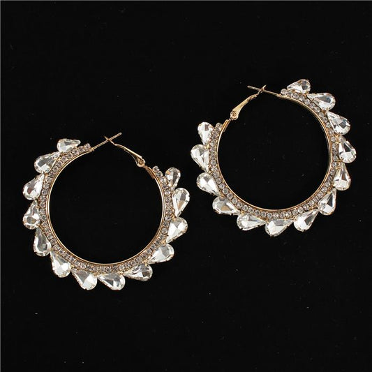 Tear Glass Hoop Earring