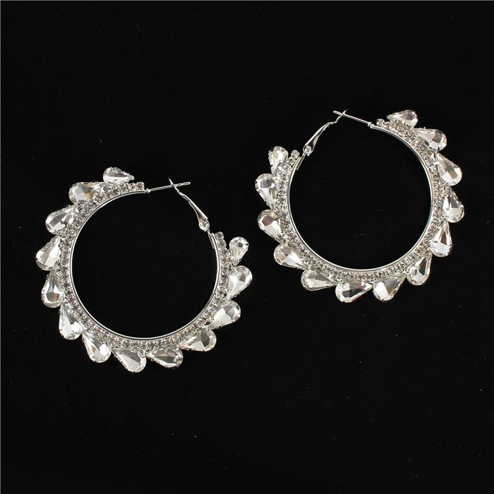 Tear Glass Hoop Earring