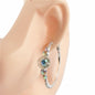 Rhinestones Flower Hoop Earring