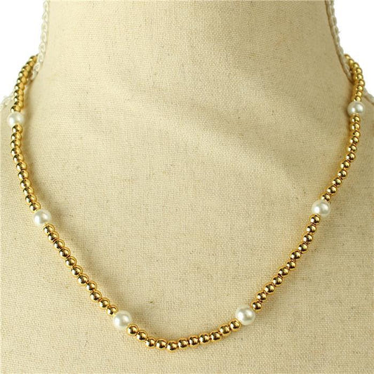 Stainless Steel Pearl Necklace