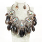 Fashion Chunky Stone Necklace Set