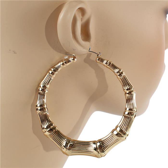 3.50 inch Metal Hoop Earring