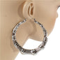 3.50 inch Metal Hoop Earring