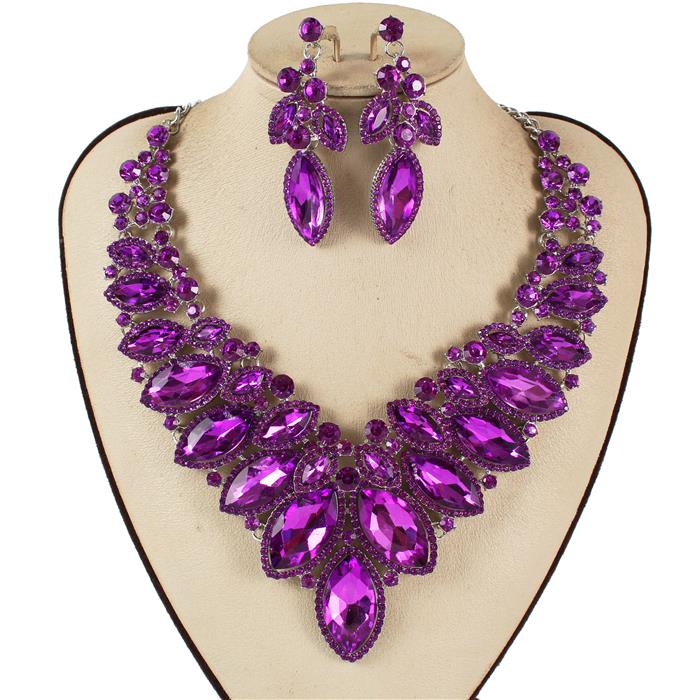 Crystal Evening Necklace Set