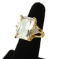 Cubic Zirconia Rectangle Stretch Ring