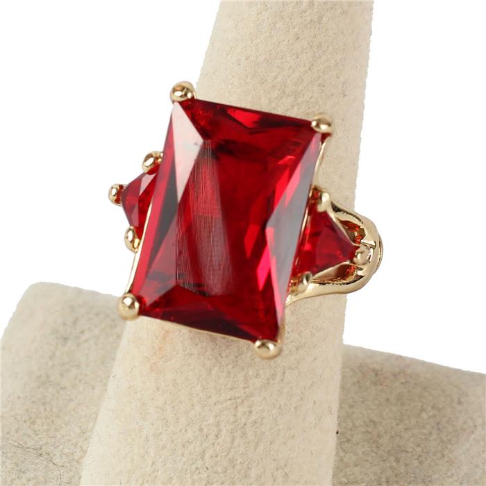 Cubic Zirconia Rectangle Stretch Ring