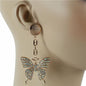 Crystal Metal Butterfly Earring