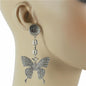 Crystal Metal Butterfly Earring