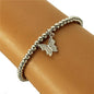 Stainless Steel Beads Butterfly  Bracelet