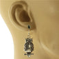 Metal Dangling Owl Earring