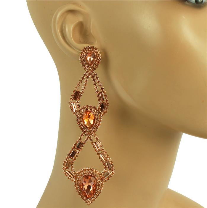 Crystal Long Chandelier Earring