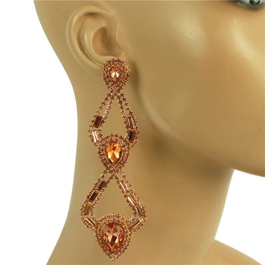 Crystal Long Chandelier Earring