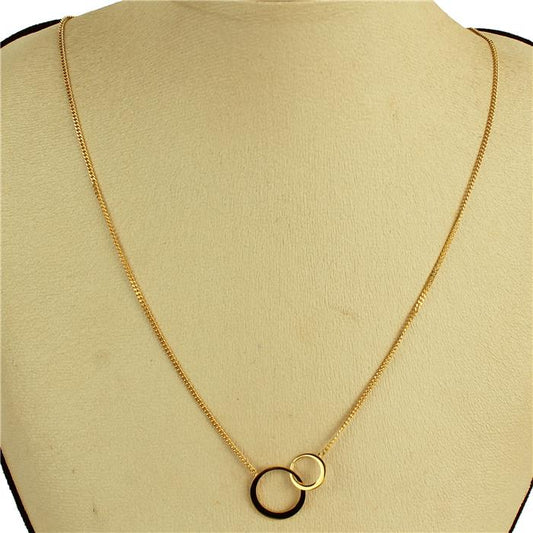 Stainless Steel Pendant Round Necklace