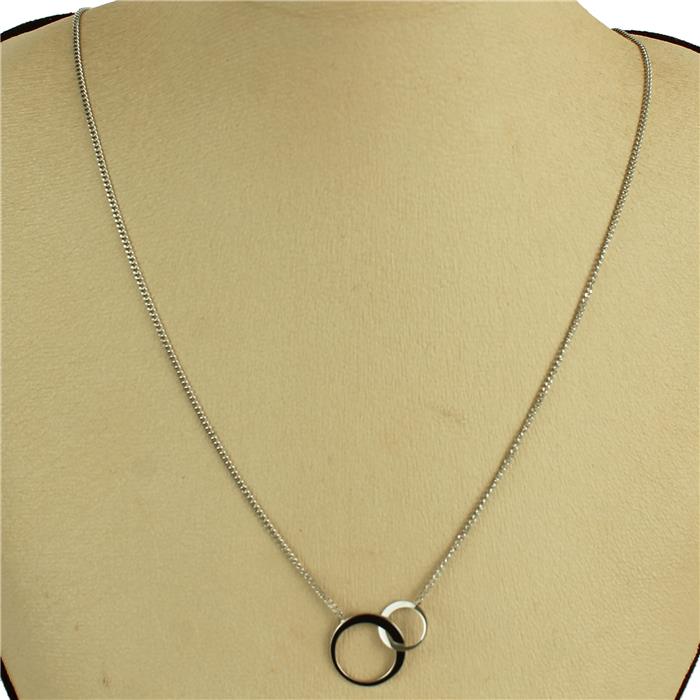 Stainless Steel Pendant Round Necklace