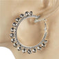 Crystal Stones Hoop Earring