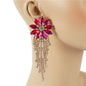 Crystal Flower Long Earring