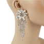 Crystal Flower Long Earring