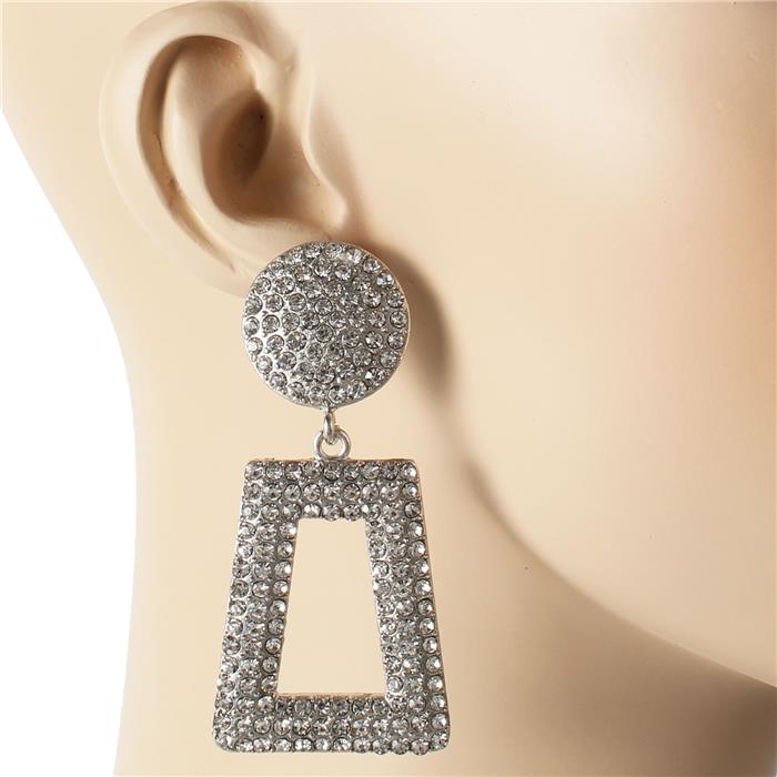 Metal Stones Earring