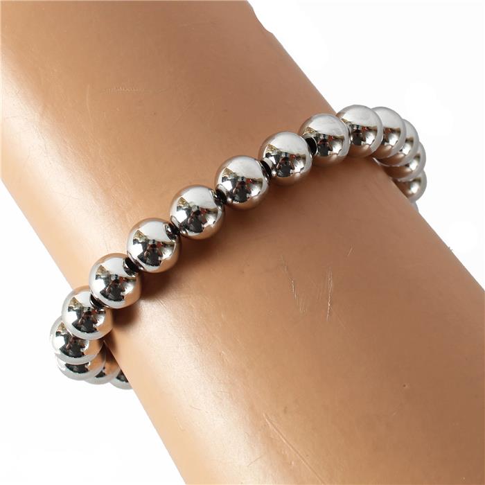 Stainless Steel Ball Stretch Bracelet