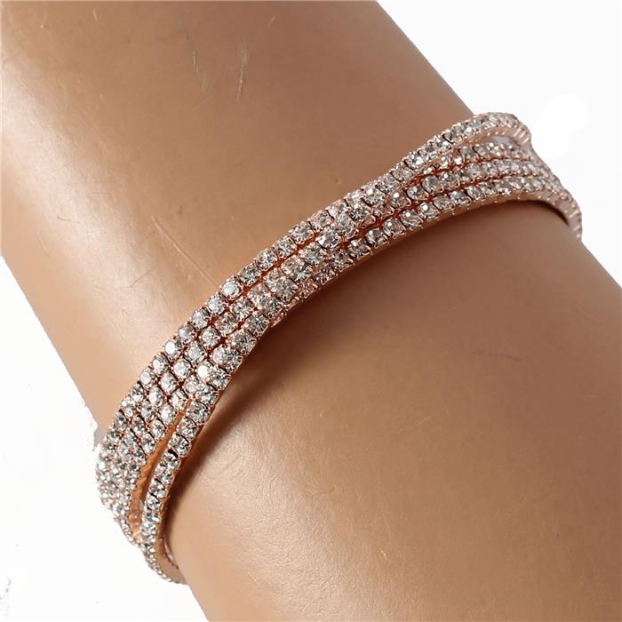 Rhinestones Swirl Layereds Bangle