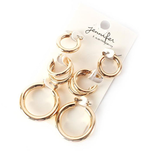 3 Pairs Hoop Earing