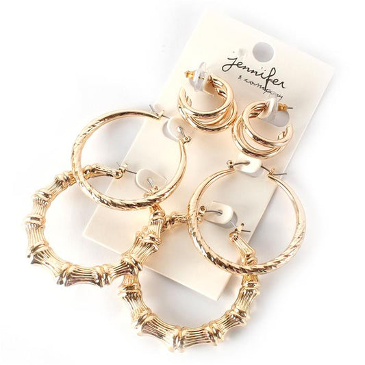 3 Pairs Hoop Earring