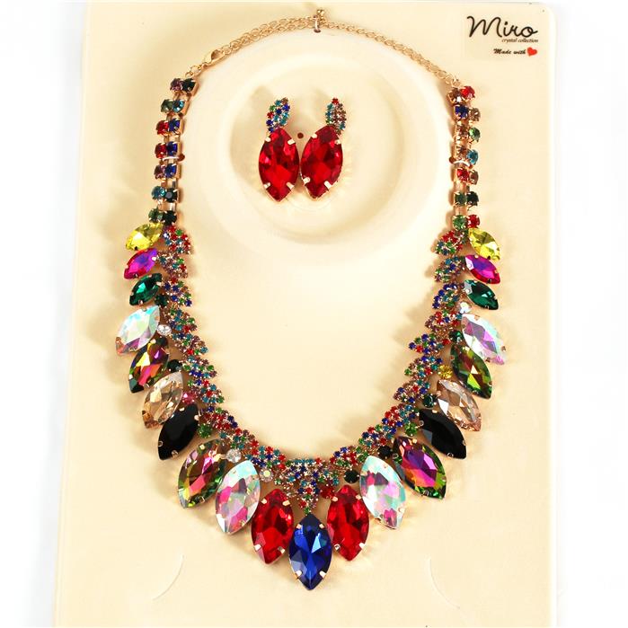 Crystal Evening Necklace Set