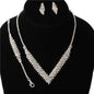 JR Rhinestones Casting 3 Pcs Necklace Set