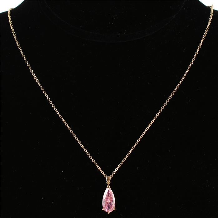 CZ Teardrop Necklace