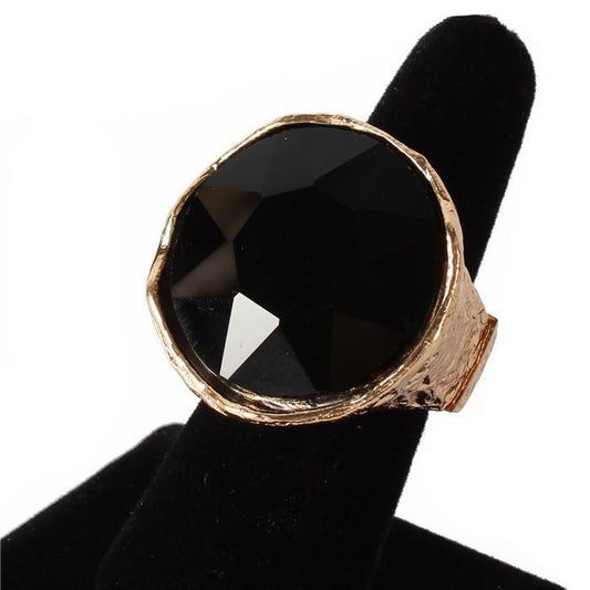 Metal Stones Stretch Ring