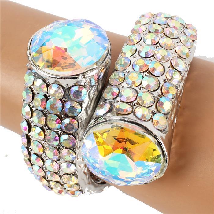 Fashion Metal Crystal Stones Bangle