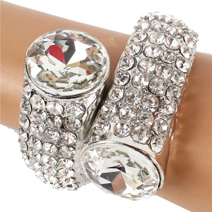 Fashion Metal Crystal Stones Bangle