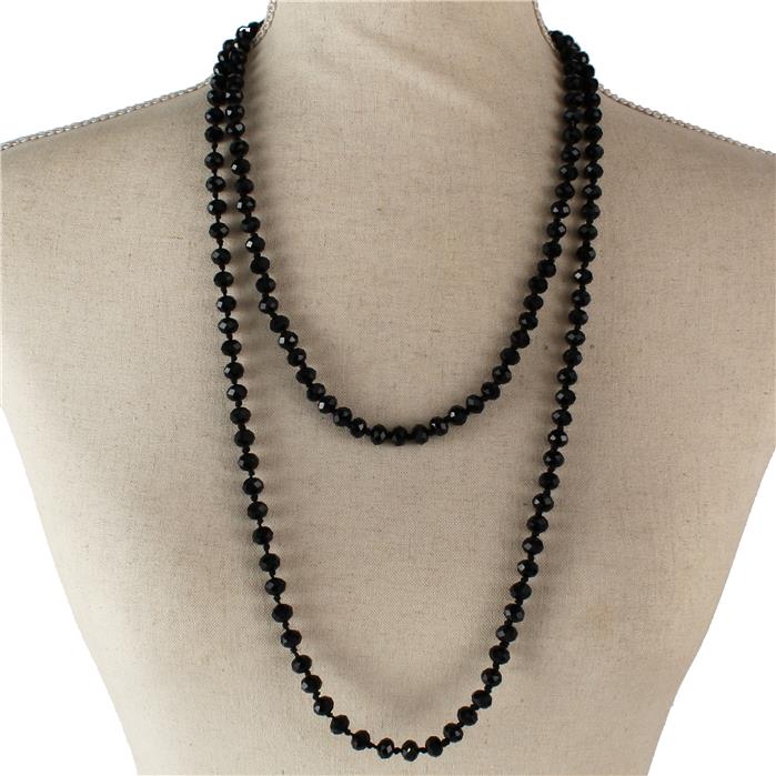 8mm Crystal Beads Long Necklace