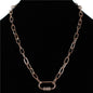 Metal Oval Chain Necklace